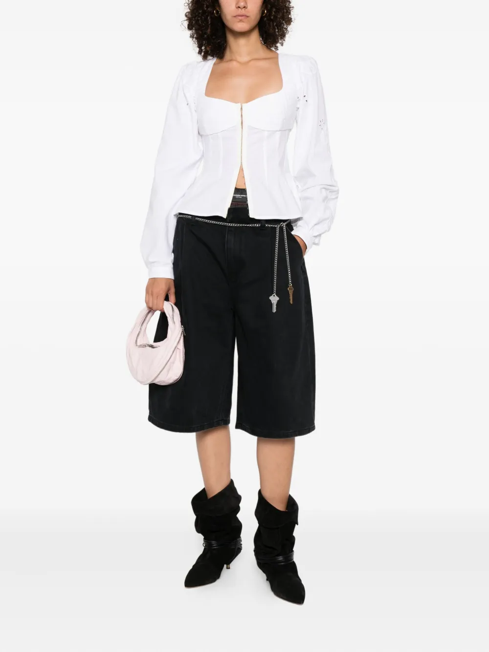Alexander Wang chain-embellished shorts Zwart