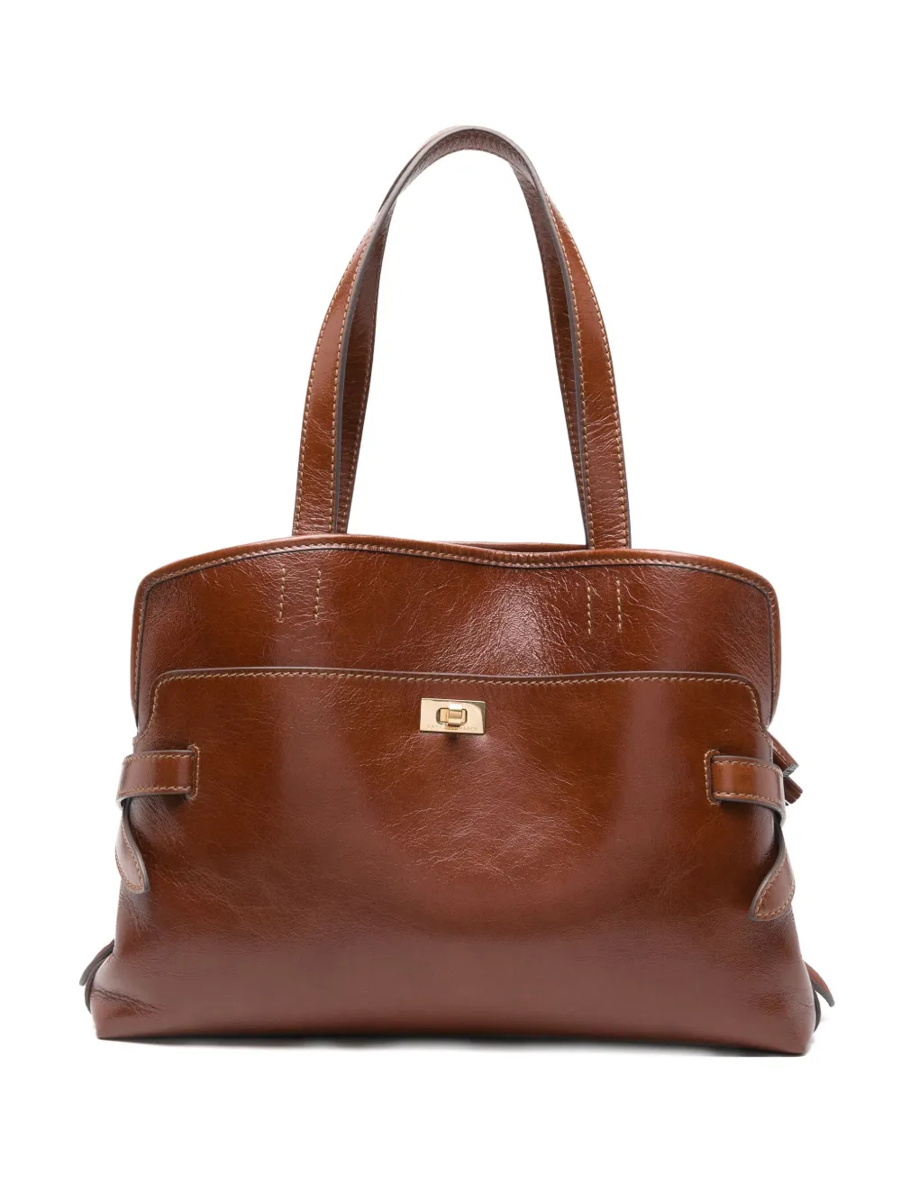Anya Hindmarch Wilson leather shoulder bag - Marrone