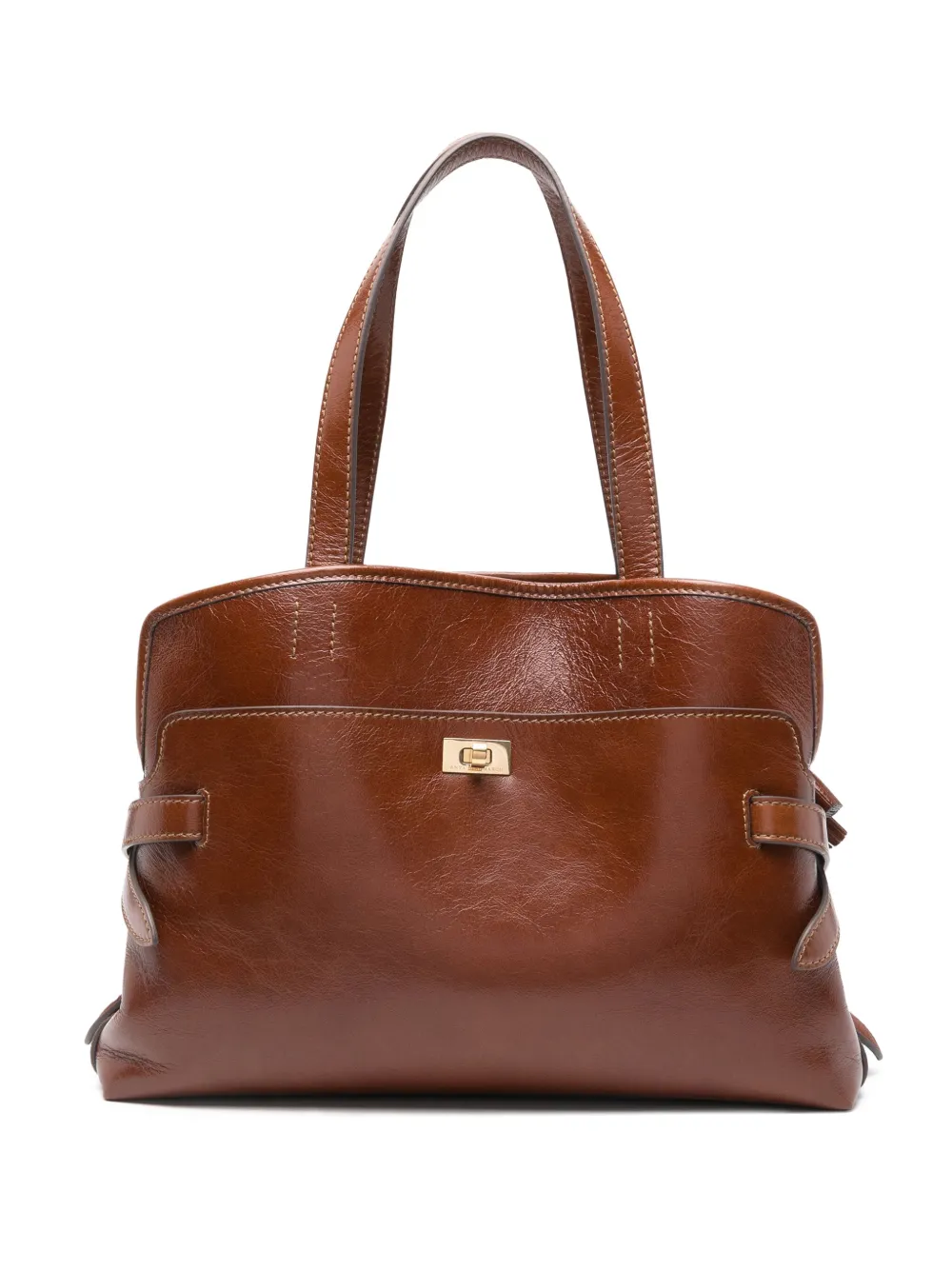 Anya Hindmarch Wilson leather shoulder bag - Marrone