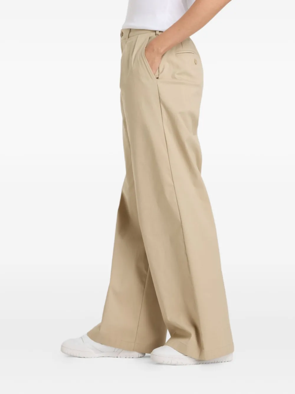 New Balance Boylston geplooide broek - Beige