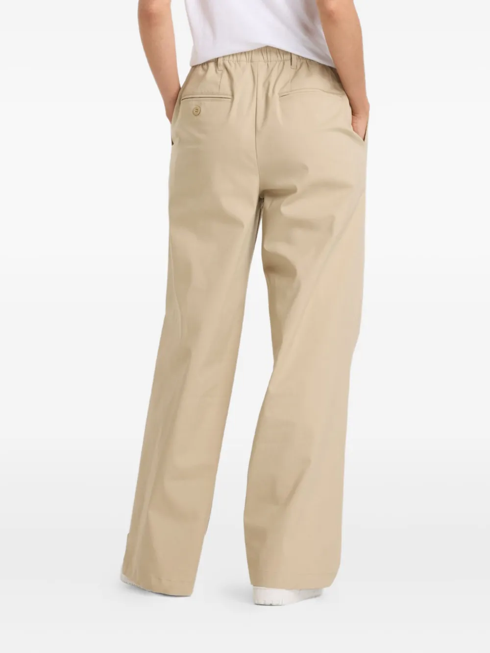 New Balance Boylston geplooide broek Beige