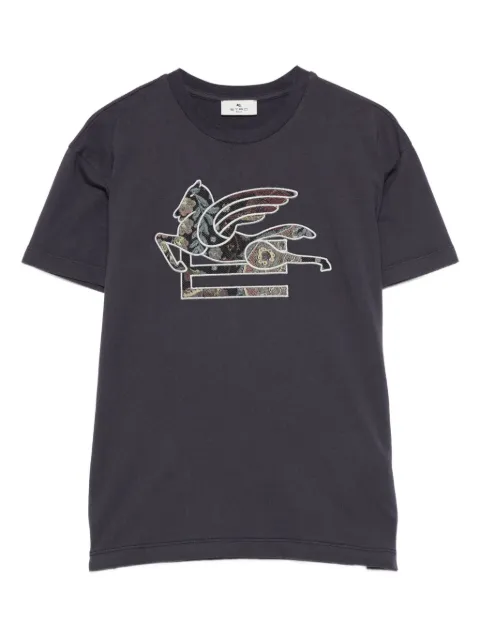 ETRO KIDS T-Shirt mit Pegaso-Verzierung