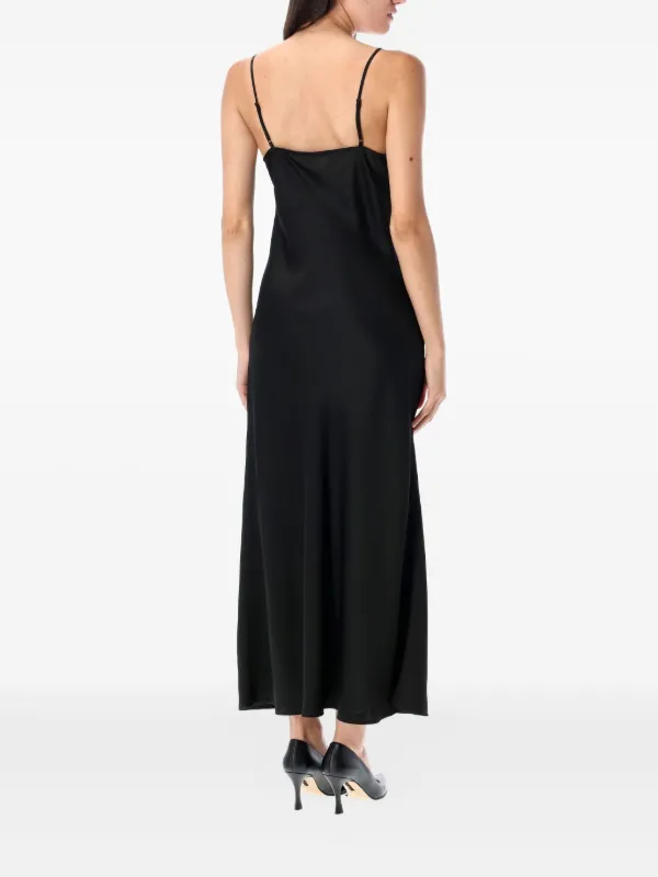 By Malene Birger Libbie lace-insert Maxi Dress | Black | FARFETCH By Malene Birger Libbie lace-insert Maxi Dress | Black | FARFETCH