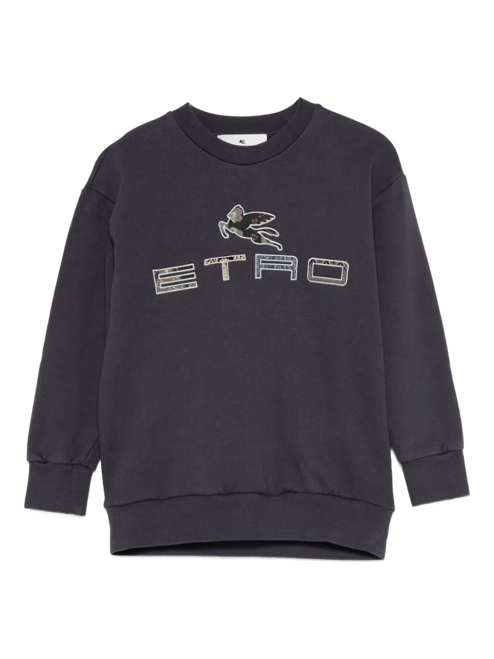 ETRO KIDS Sweater met Pegasus patroon Blauw