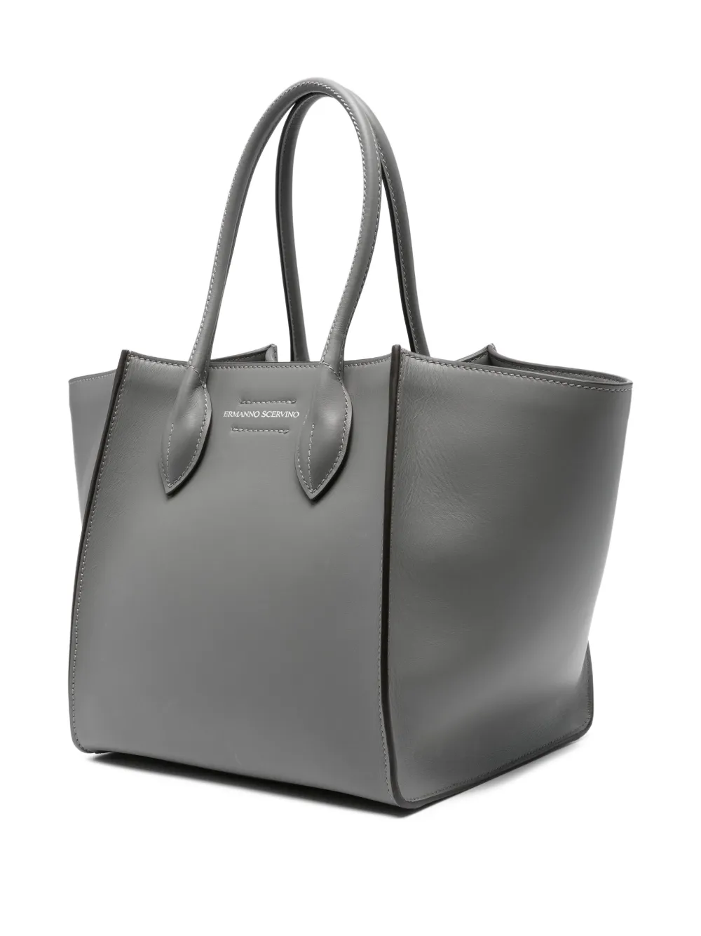Ermanno Scervino Maggie leren shopper met hangslot Grijs