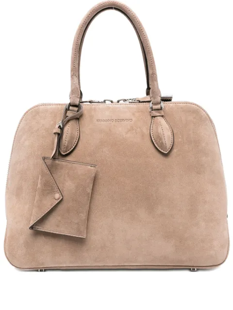 Ermanno Scervino zip-fastening suede tote bag
