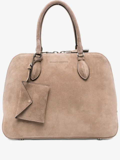Ermanno Scervino zip-fastening suede tote bag