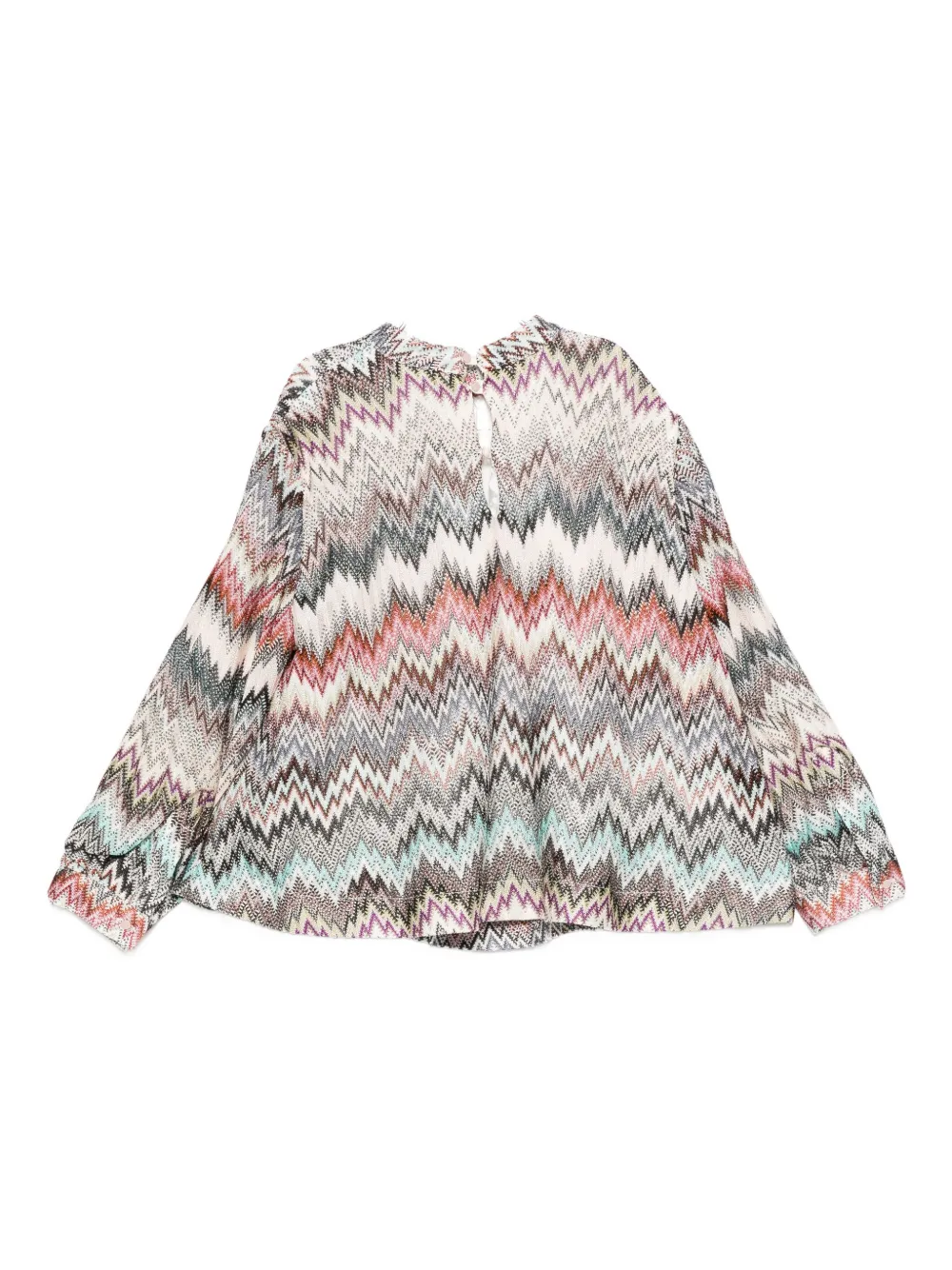 Missoni Kids zigzag-pattern long-sleeve top Blauw