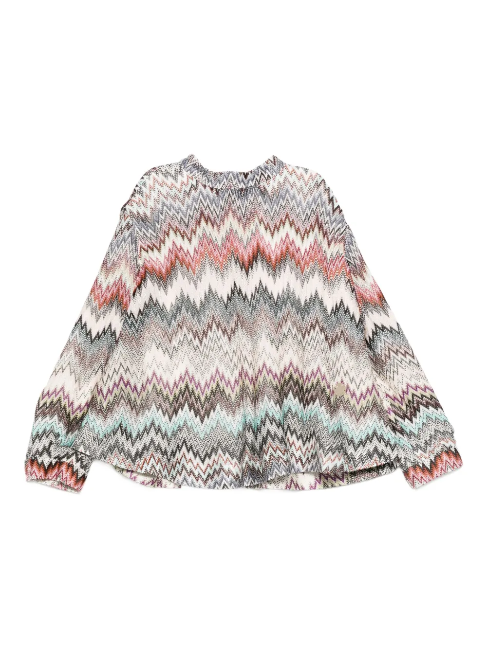 Missoni Kids zigzag-pattern long-sleeve top Blauw