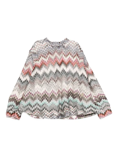 Missoni Kids zigzag-pattern long-sleeve top