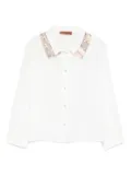 Missoni Kids sequin-embellished collar shirt - White
