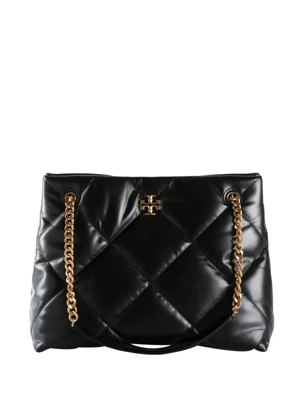 Tory Burch Kira Quilted Chain Tote Bag In Black