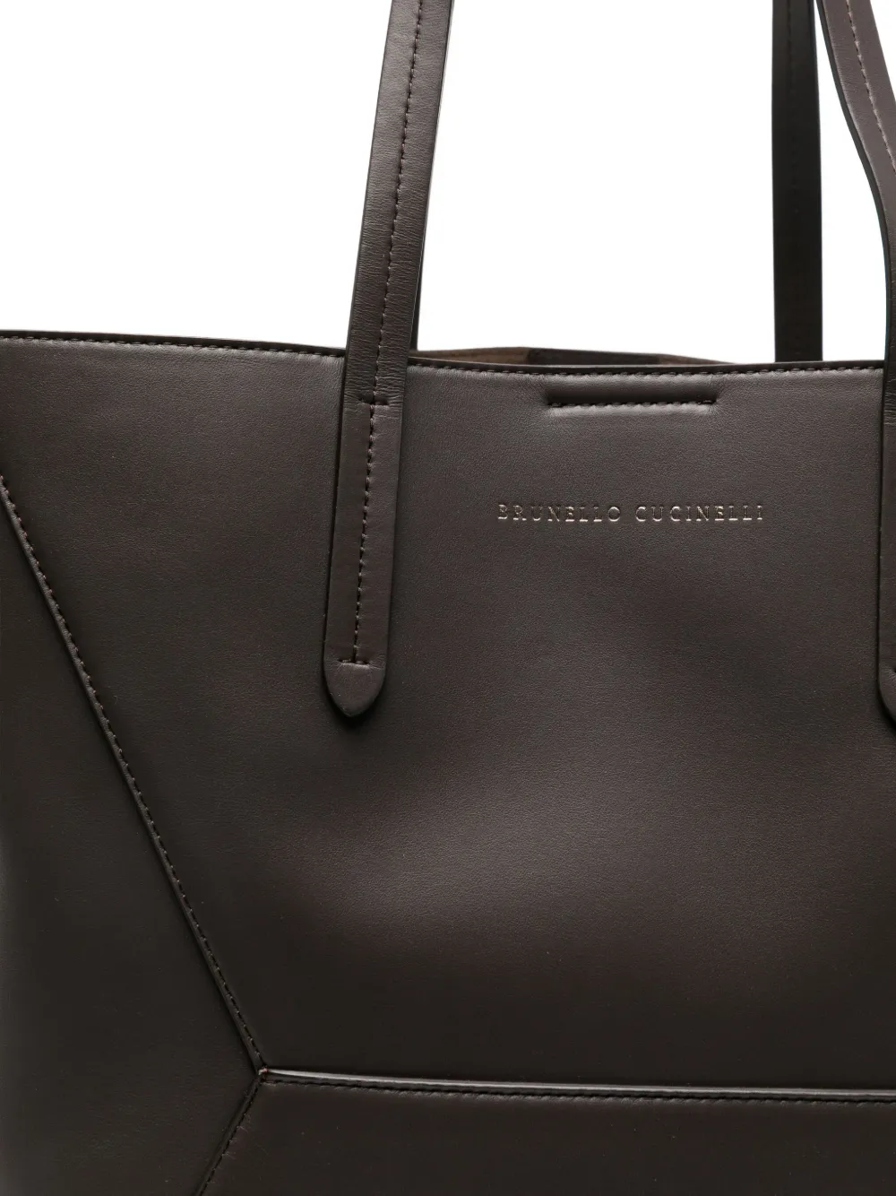 Brunello Cucinelli BC Duo kleine shopper Bruin