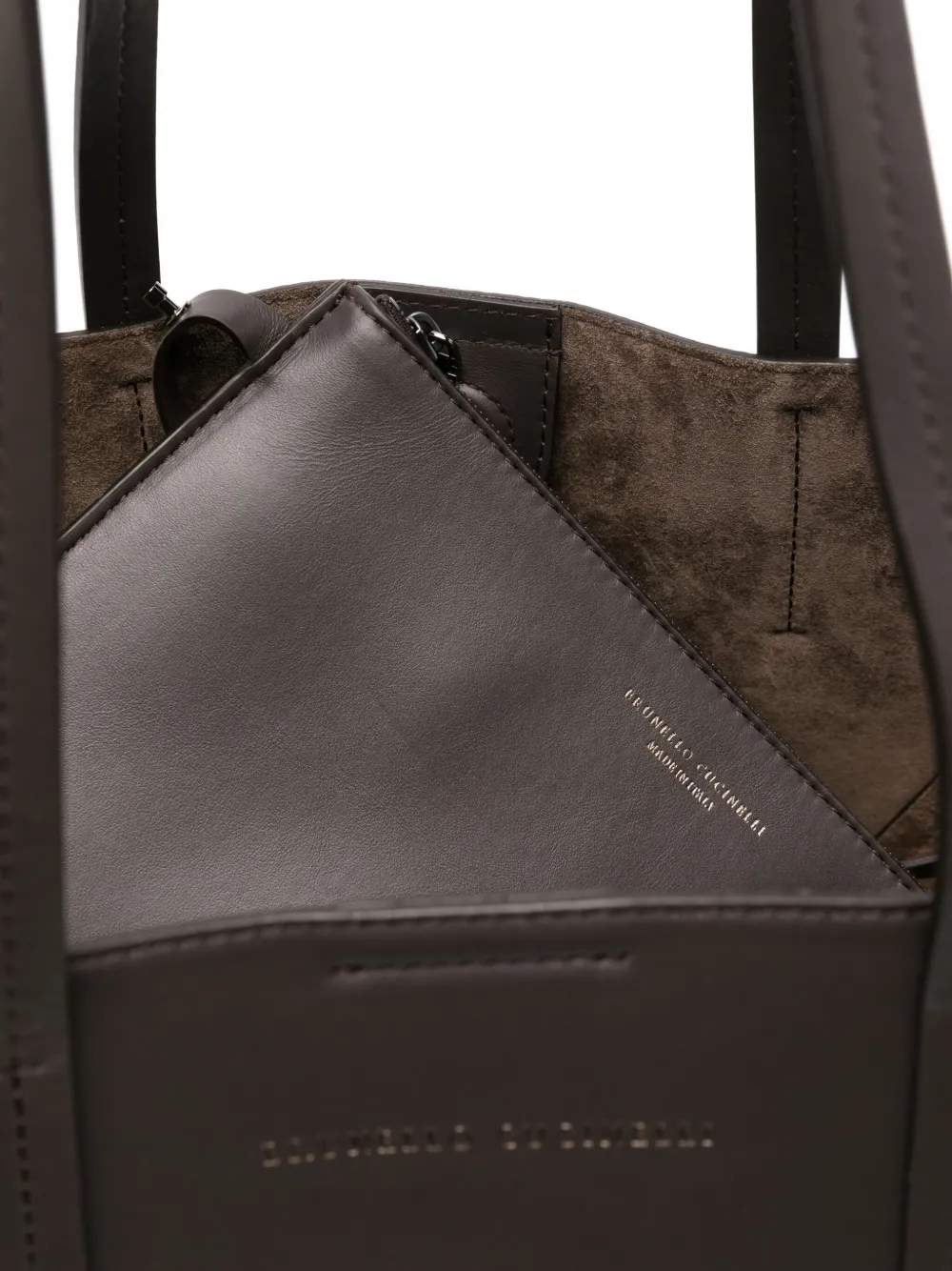 Brunello Cucinelli BC Duo kleine shopper Bruin