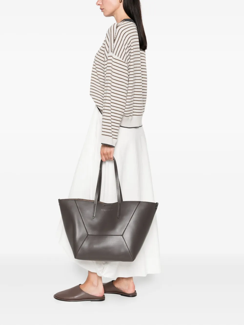 Brunello Cucinelli BC Duo kleine shopper Bruin