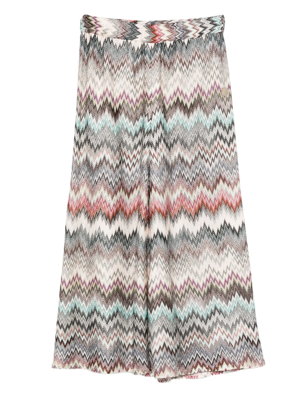 Missoni Kids Viscose broek met zigzag-patroon Beige