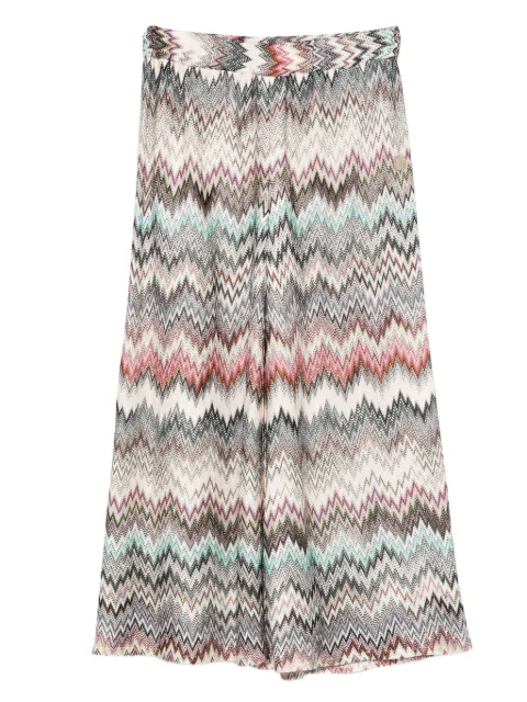 Missoni Kids Calça de viscose chevron