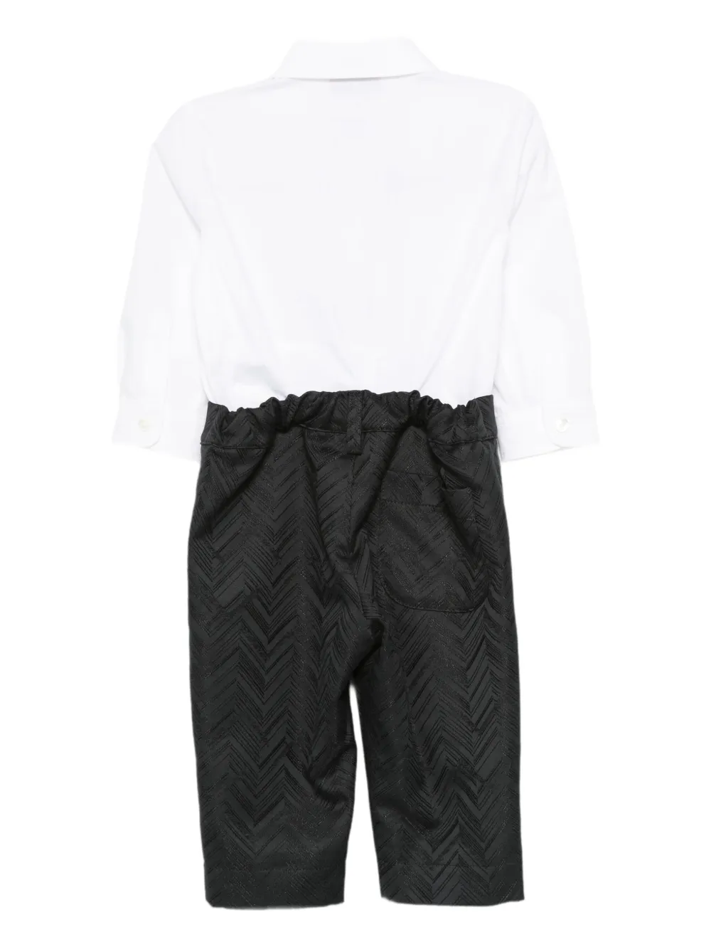 Missoni Kids Broek set met visgraatpatroon Zwart