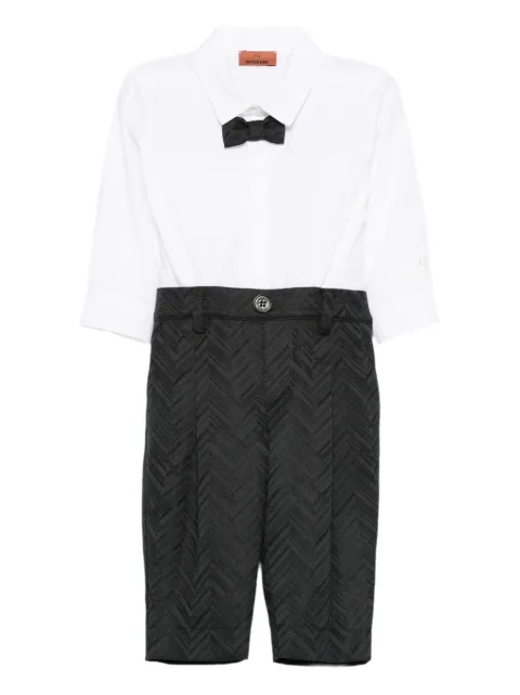 Missoni Kids Set pantaloni con motivo a spina di pesce