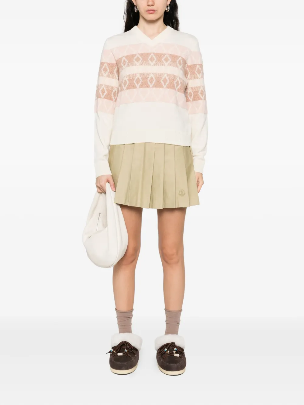 Moncler geometric-pattern wool sweater | Knitted Sweaters | Image 2