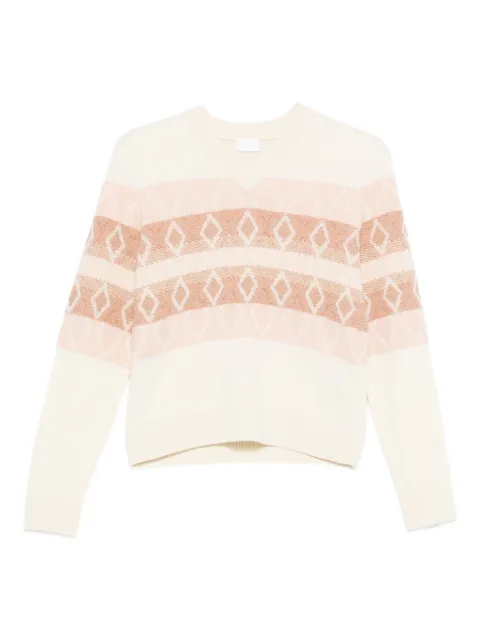 Moncler geometric-pattern wool sweater