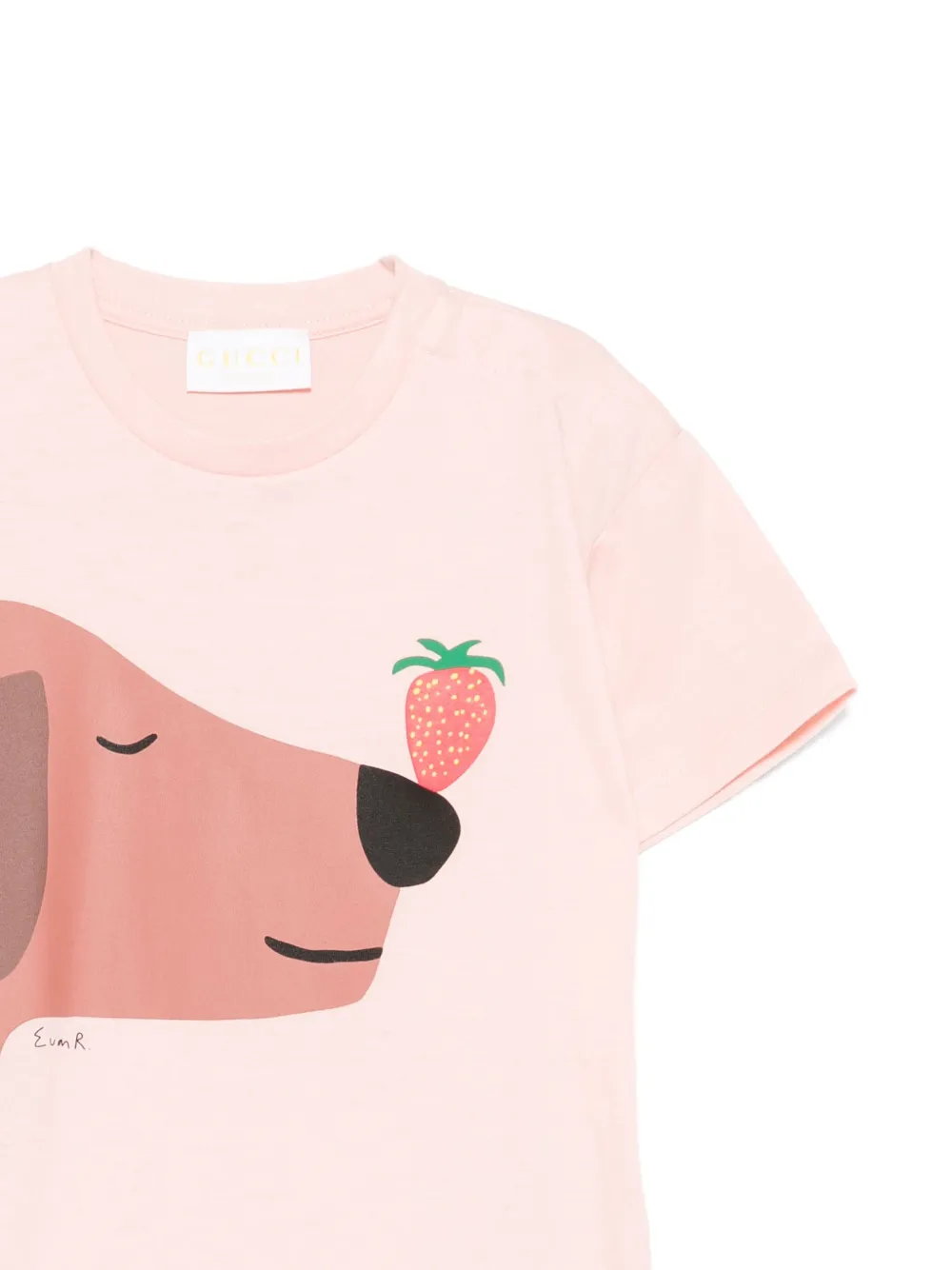 Gucci Kids T-shirt met logoprint Roze