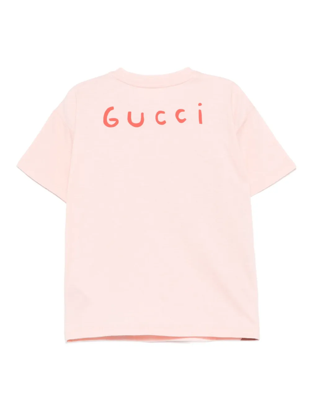 Gucci Kids T-shirt met logoprint - Roze