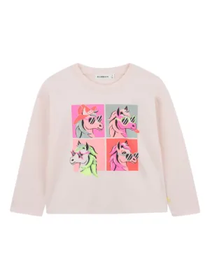 【未使い.セール】billieblush Tシャツ　ハート　3A Billieblush スパンコールハート Tシャツ | ニュートラル | FARFETCH JP