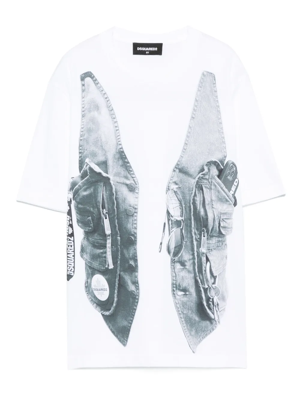 DSQUARED2 KIDS T-shirt met print Wit