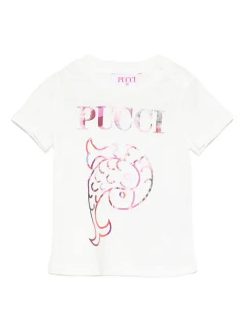 PUCCI Junior logo-embellished cotton T-shirt