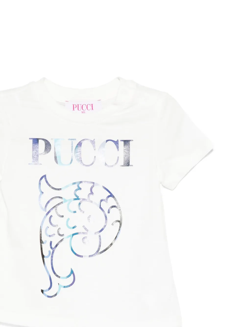 PUCCI Junior logo-embellished short-sleeve T-shirt Wit