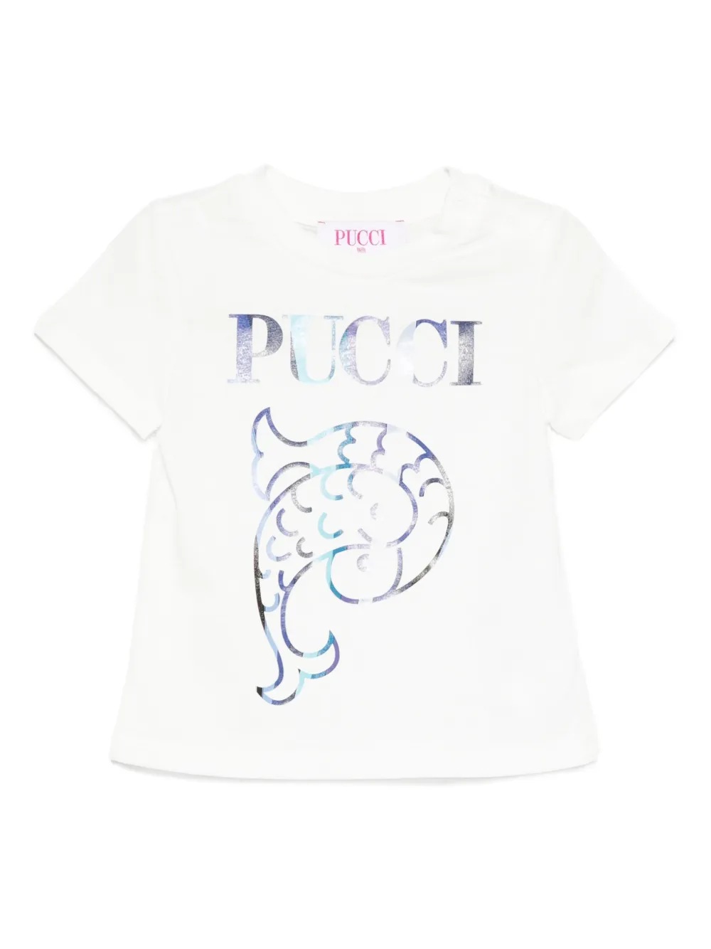 PUCCI Junior logo-embellished short-sleeve T-shirt Wit