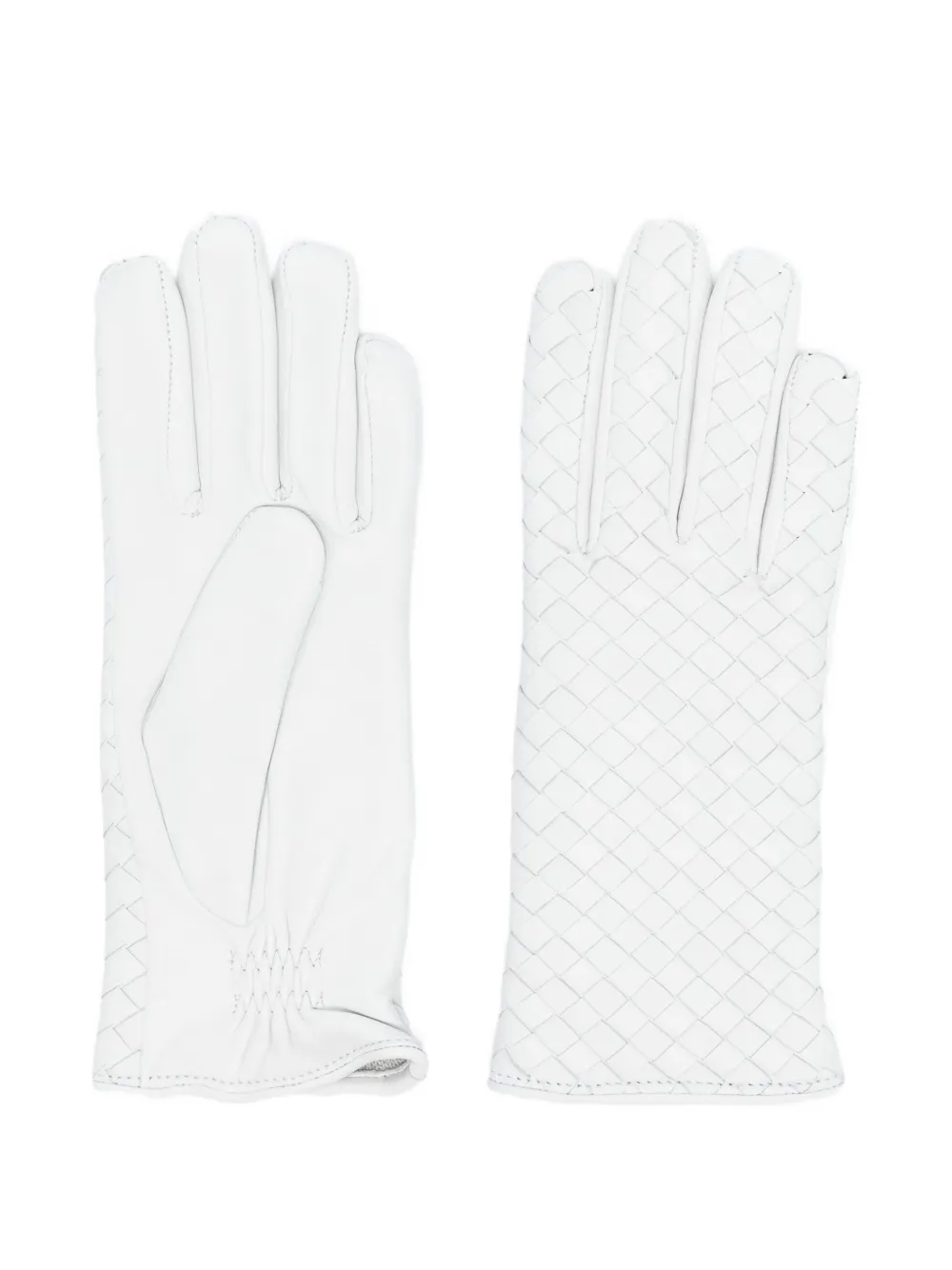 Manokhi leather woven gloves Wit