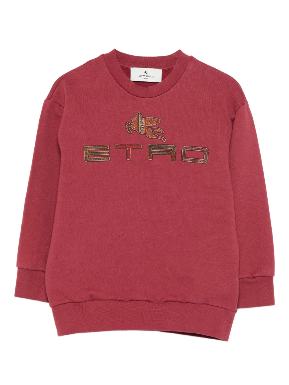 ETRO KIDS Sweater met geborduurd logo Rood