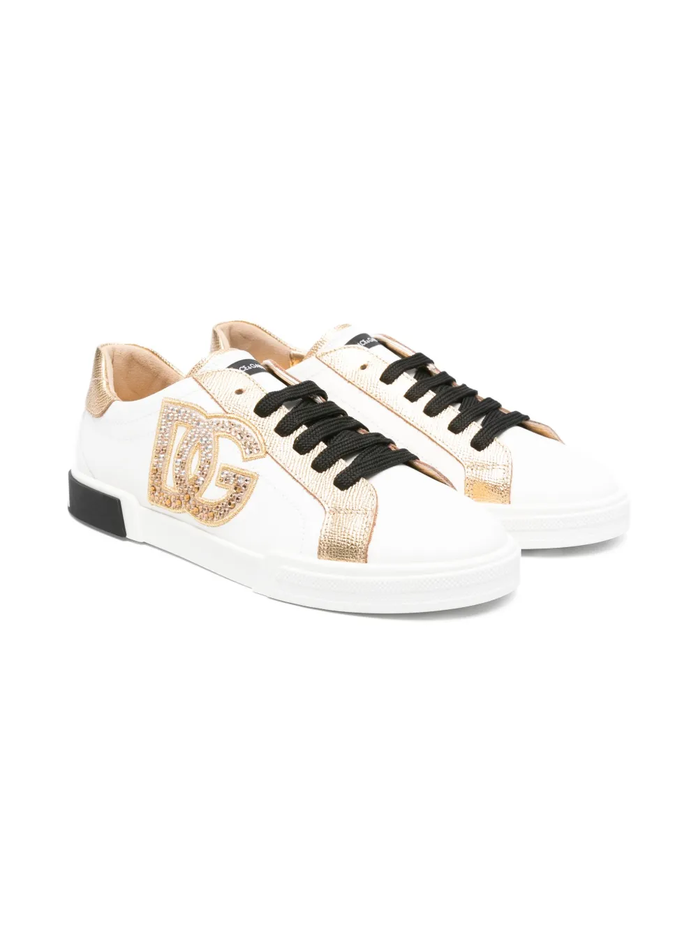 Dolce & Gabbana Kids embellished logo sneakers White