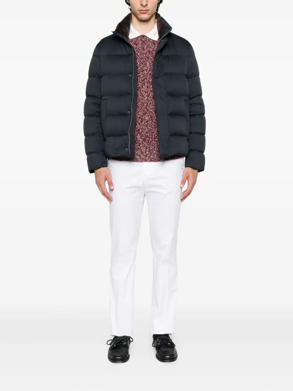 Herno quilted down jacket Blauw