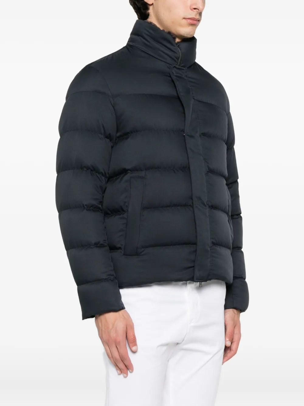 Herno quilted down jacket Blauw
