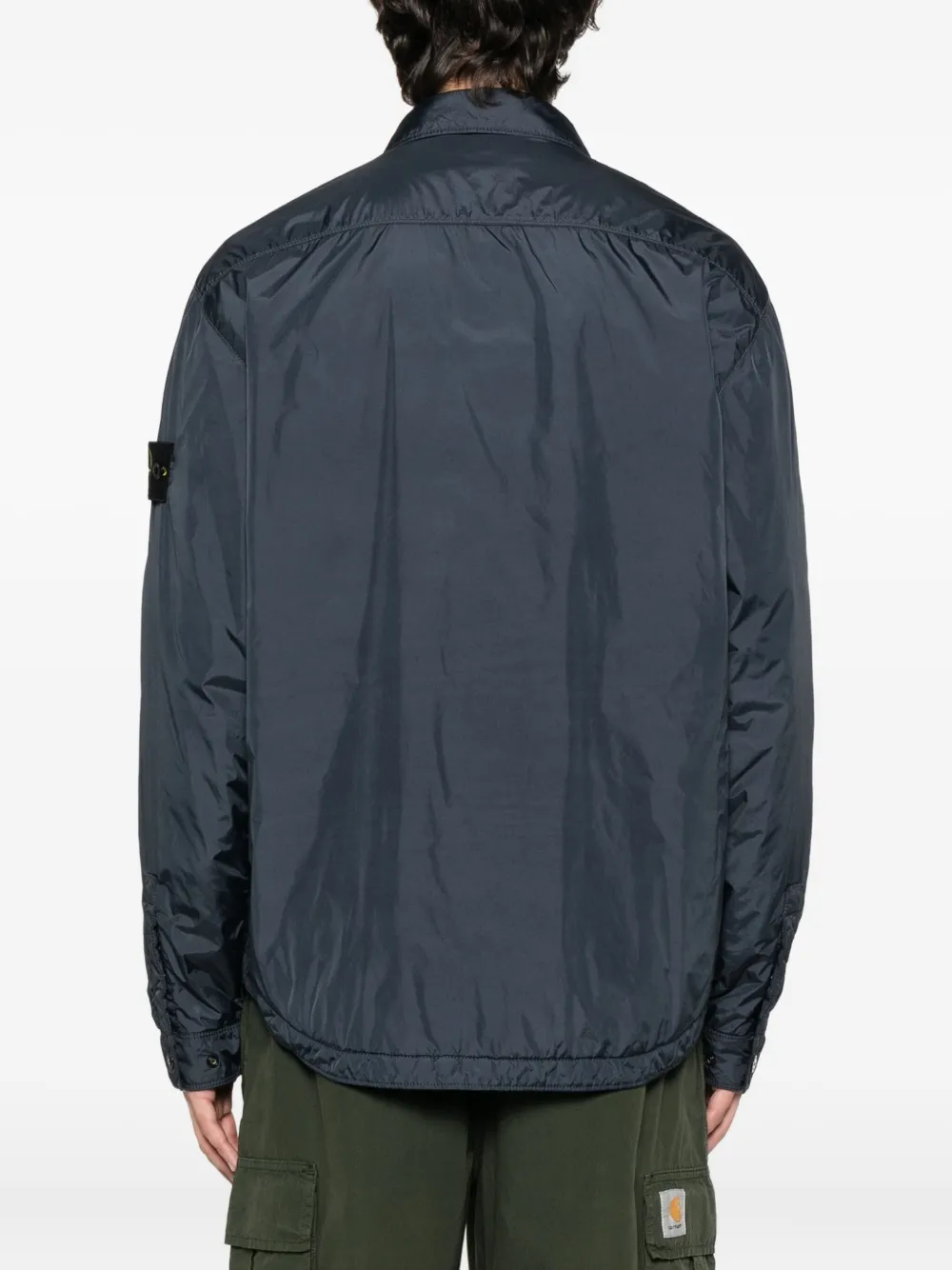 Stone Island Jack met rits en zak Blauw