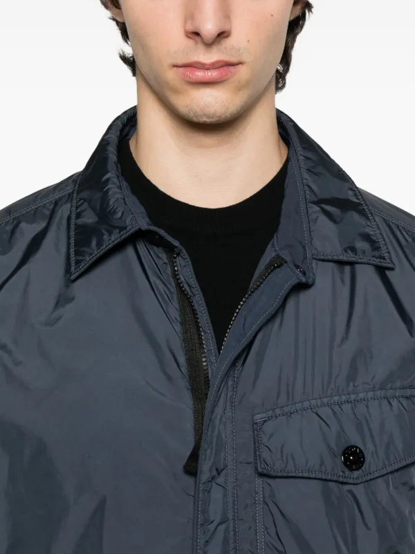 Stone Island ジップアップ ポケット ジャケット | ブルー | FARFETCH JP