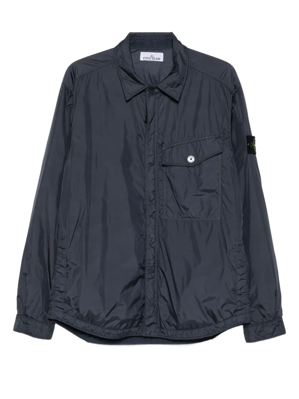 Stone Island Jack met rits en zak Blauw