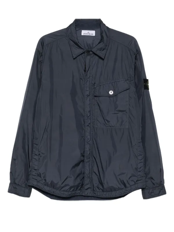 Stone  ジップアップ ポケット ジャケット Stone Island ジップアップ ポケット ジャケット | ブルー | FARFETCH JP