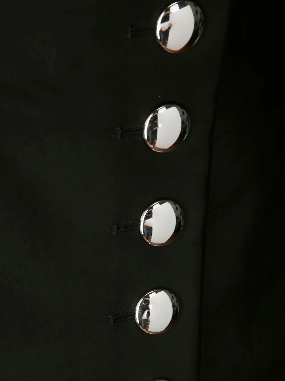 KHAITE Jaxon leren mini-rok met knopen Zwart