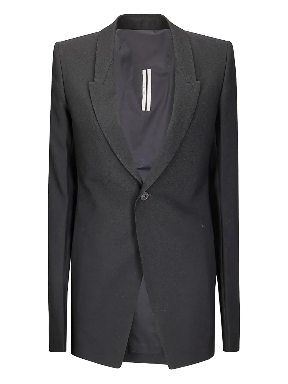 Rick Owens single-button wool blazer Zwart