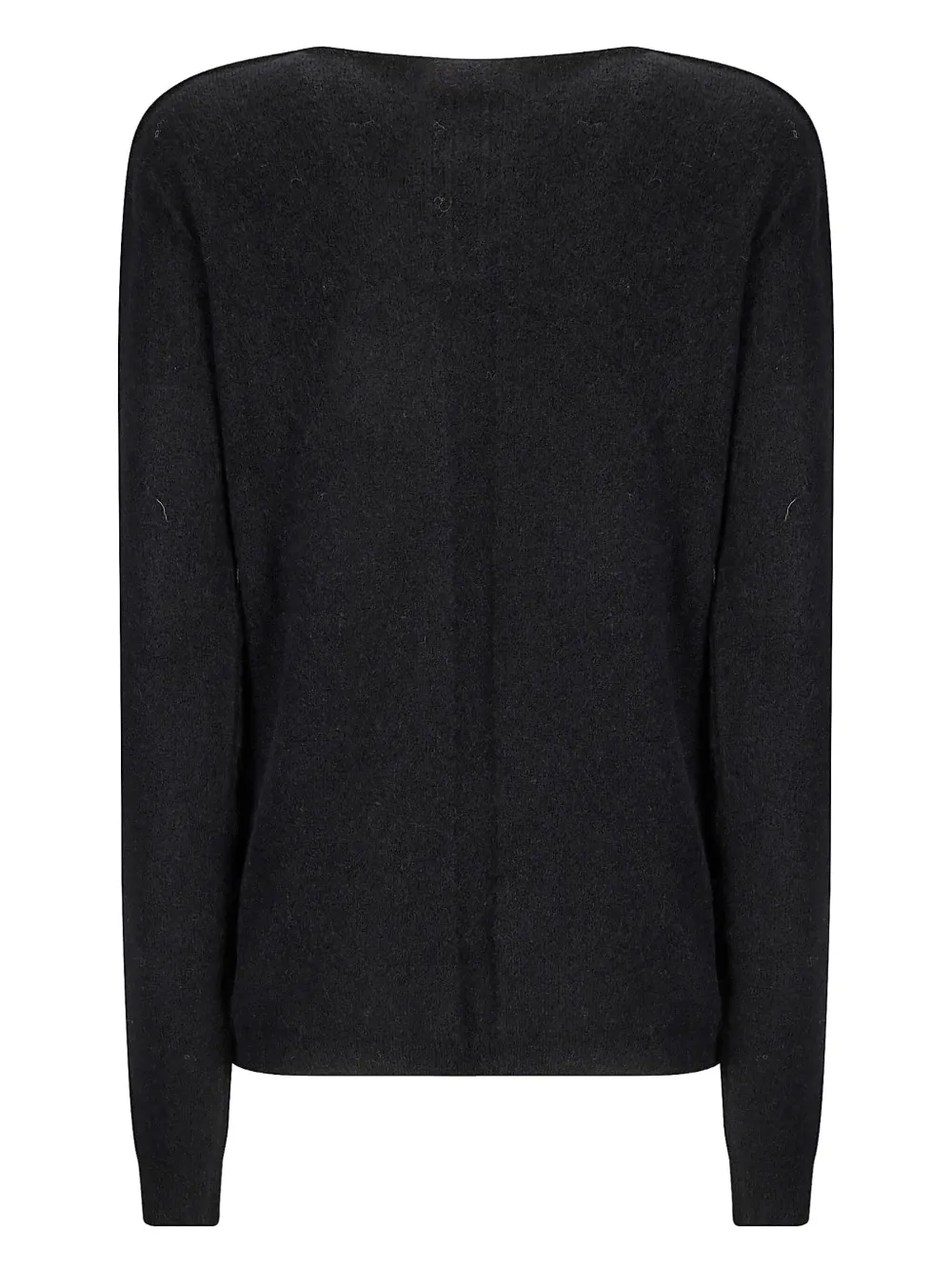 Rick Owens ribbed-panel long-sleeve sweater Zwart