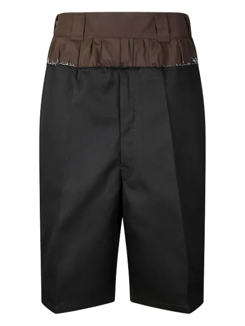 Maison Margiela layered-waistband frayed-edge shorts
