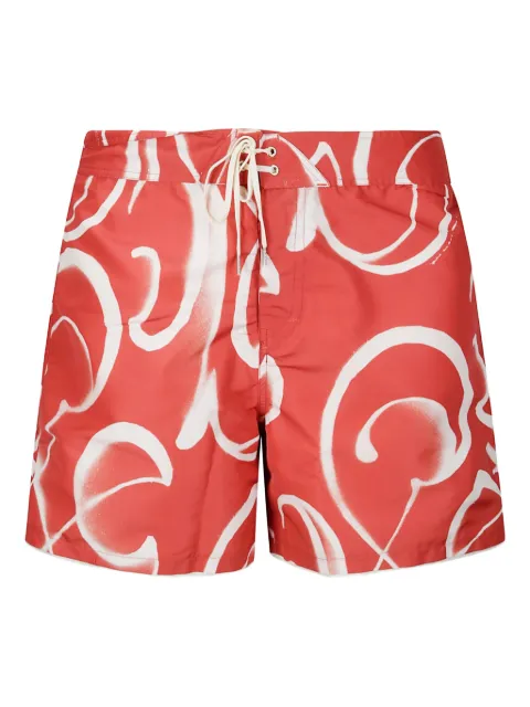 Stockholm Surfboard Club shorts con agujetas estampadas