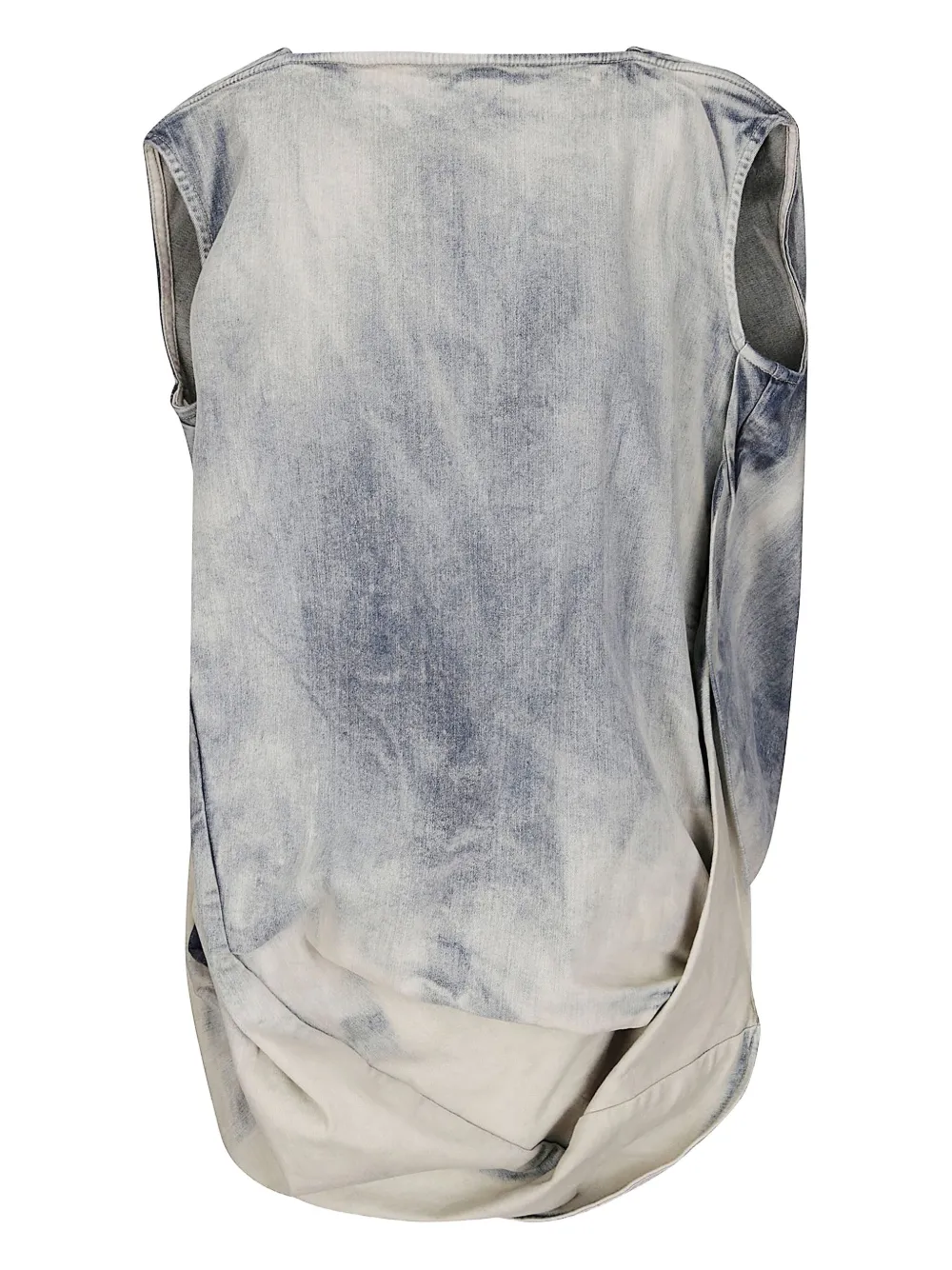 Rick Owens draped denim top Wit