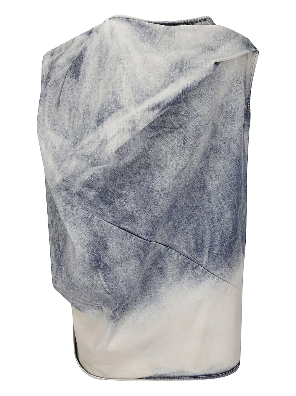 Rick Owens draped denim top Wit