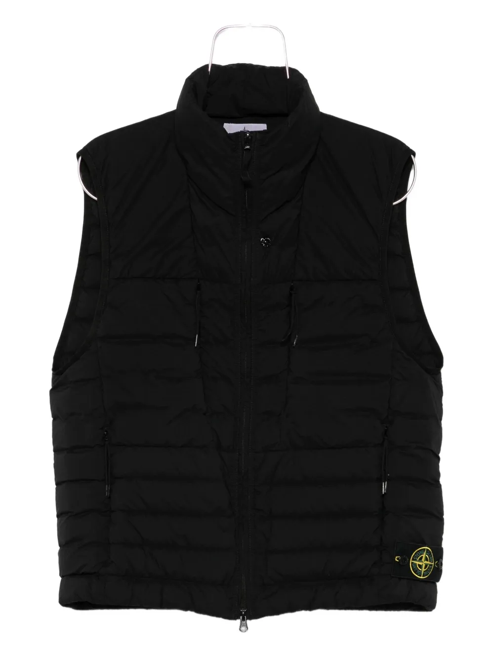 Stone Island Gewatteerde bodywarmer met hoge hals Zwart