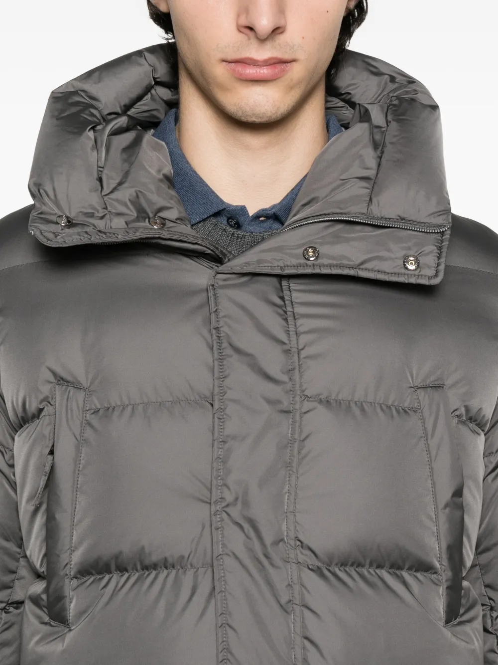 Herno Gevoerd jack met capuchon Grijs